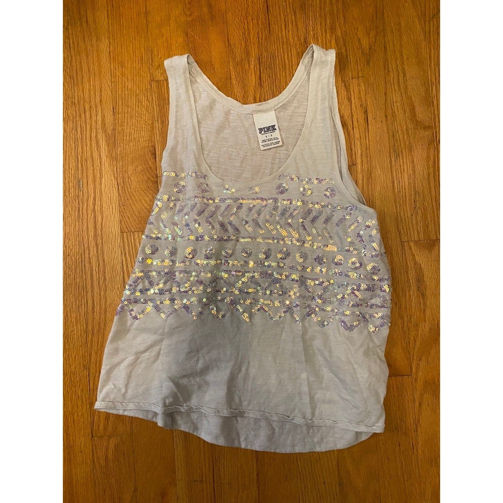 PINK sequin tank top